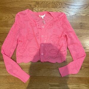 Loveshackfancy Muriel crop cardigan